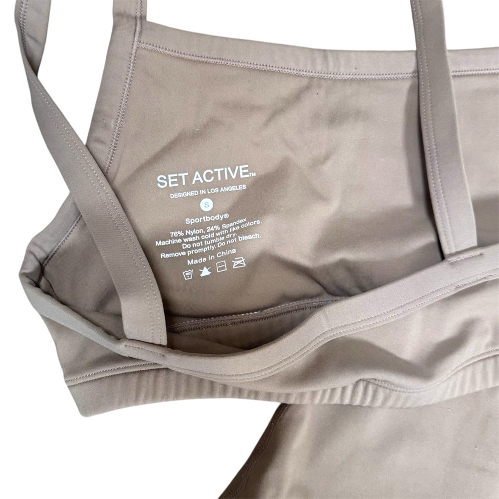 SET Active SportBody Leggings And Top Tan Size Small - Picture 8 of 8